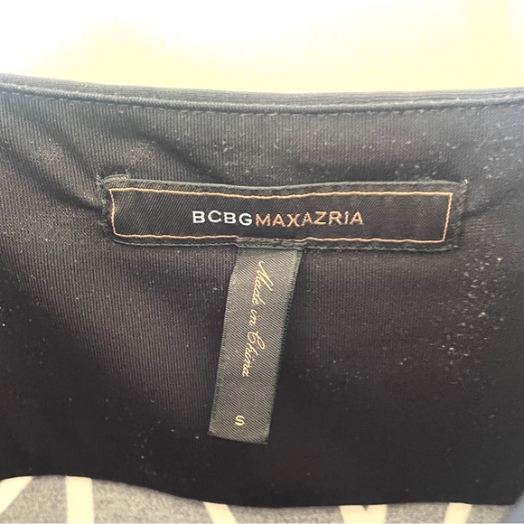 BCBGMaxAzria Black and White Strapless Dress - Picture 3 of 5